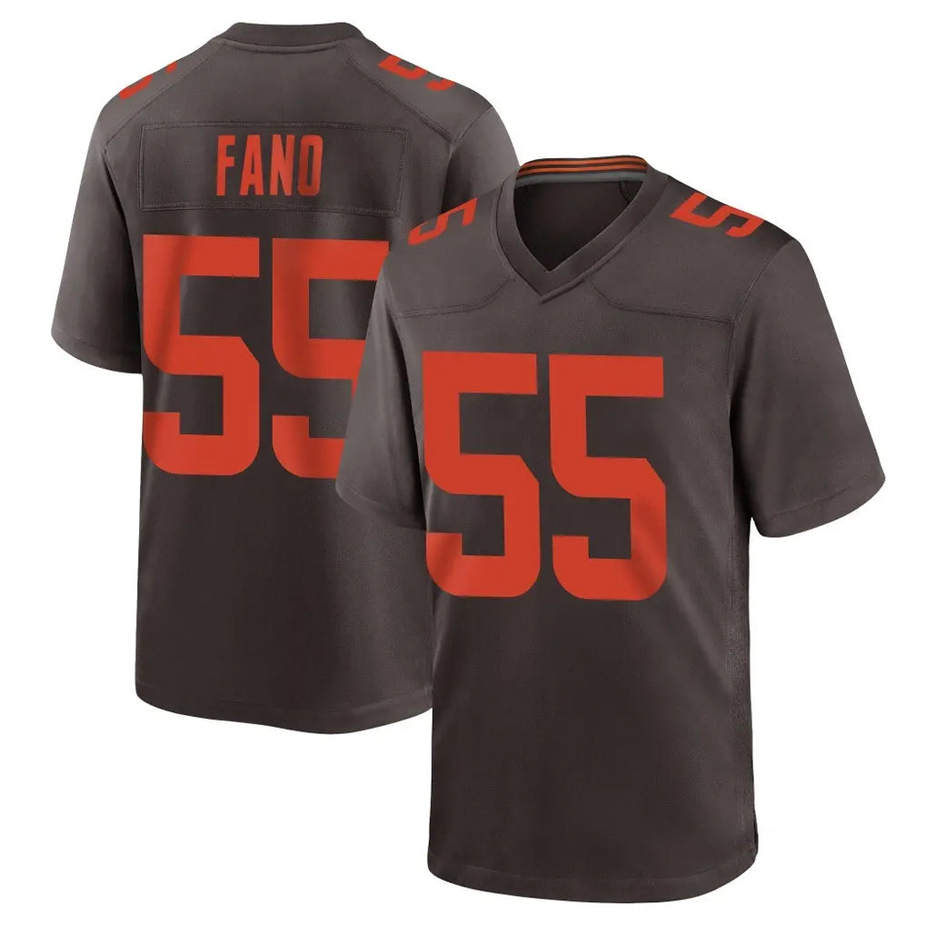 Pkot C.Browns #55 Spencer Fano Player Brown Alternate Home Game Stitched Jerseys