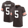 Pkot C.Browns #5 Quincy Williams Player Brown Home Game Stitched Jerseys