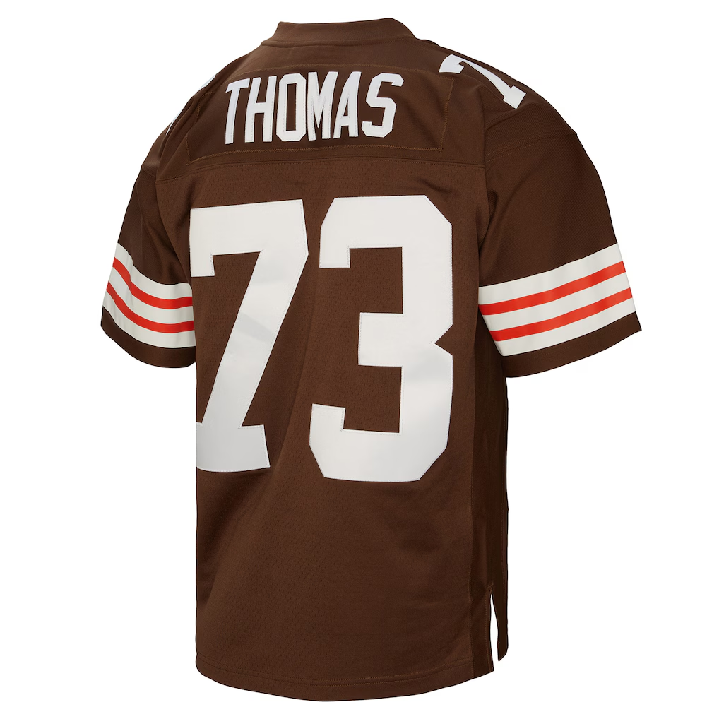 Pkot C.Browns #73 Joe Thomas Mitchell & Ness Brown Legacy Replica Puhic Game Stitched Jerseys
