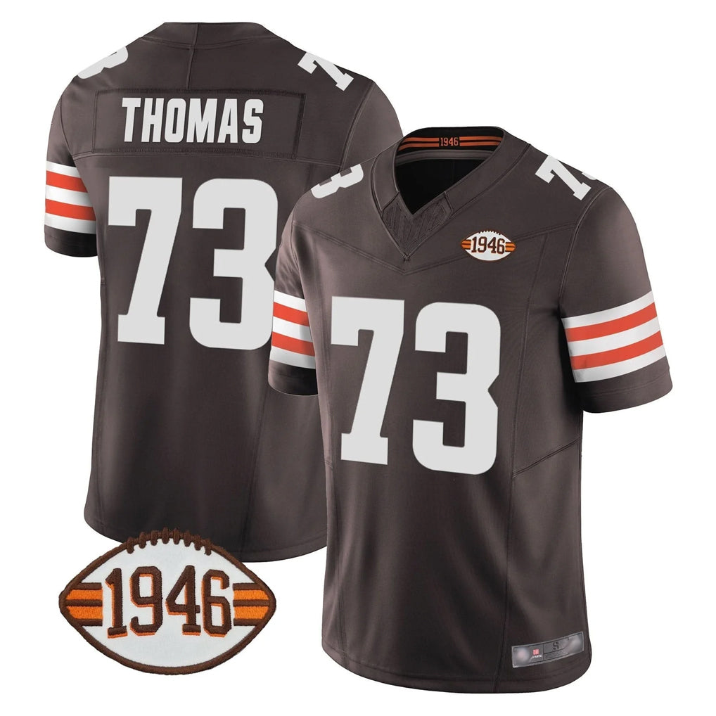 Pkot C.Browns #73 Joe Thomas Player Brown Vapor F.U.S.E. Limited Home Game Stitched Jerseys