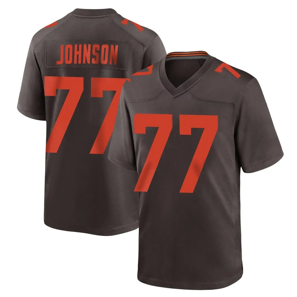Pkot C.Browns #77 Zion Johnson Player Brown Alternate Home Game Stitched Jerseys