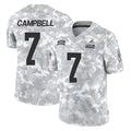 Pkot C.Browns #7 Tyson Campbell Player Arctic Camo Salute to Service Limited Home Game Stitched Jerseys