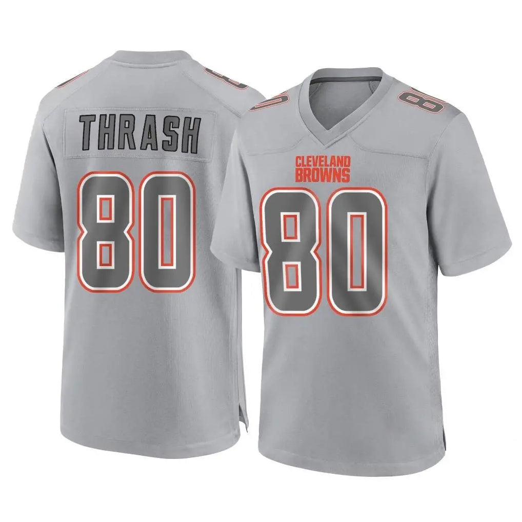 Pkot C.Browns #80 Jamari Thrash Player Gray Atmosphere Fashion Game Stitched Jerseys