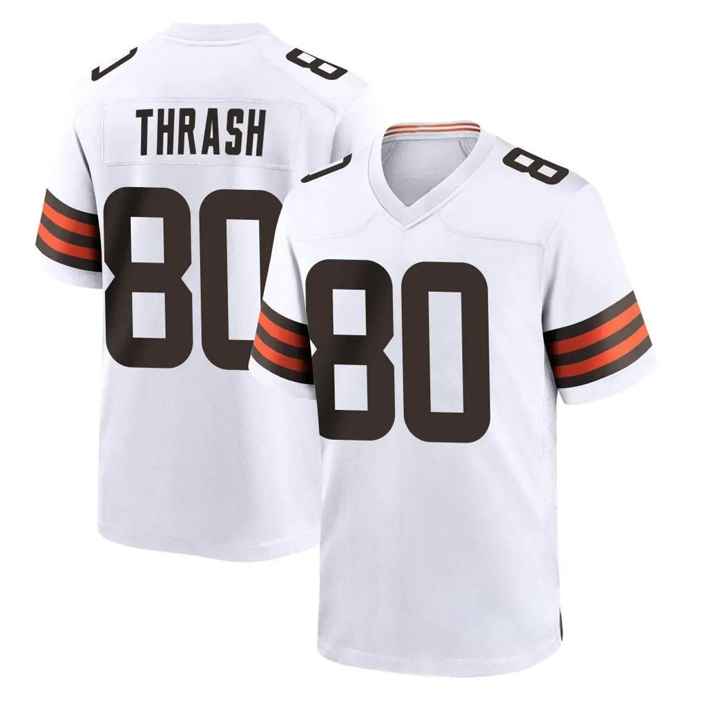 Pkot C.Browns #80 Jamari Thrash Player White Home Game Stitched Jerseys