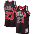 Pkot C.Bulls #23 Michael Jordan Mitchell & Ness Black 199596 Hardwood Classics Authentic Jerseys