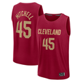 Pkot C.Cavaliers #45 Donovan Mitchell Wine Fast Break Replica Player Jerseys - Icon Edition