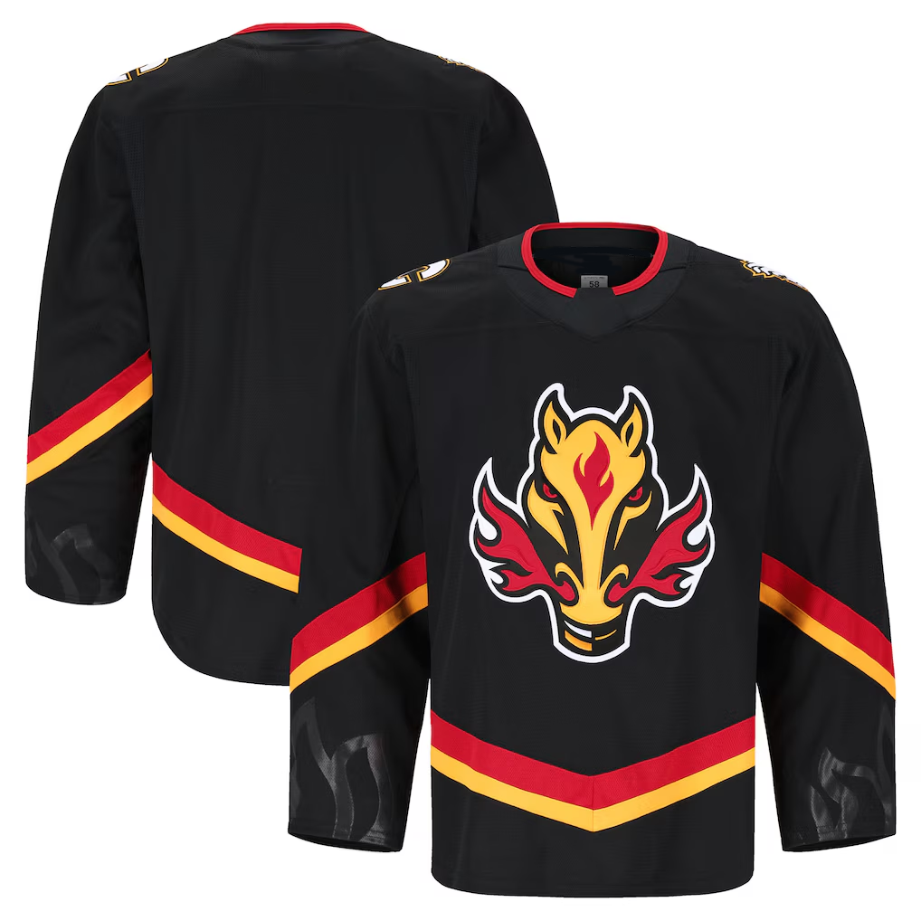 Pkot C.Flames Black Alternate Authentic Pro Jerseys