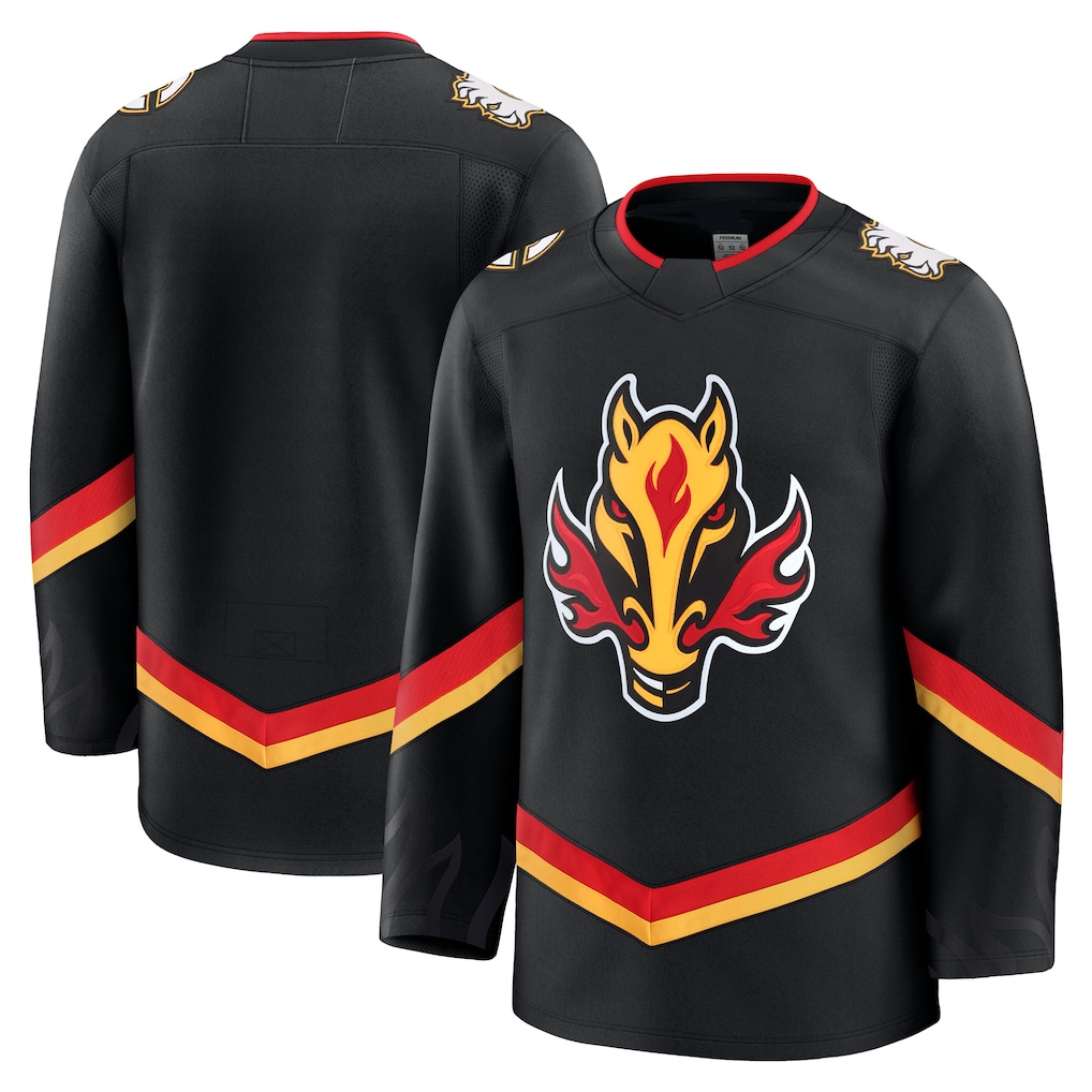 Pkot C.Flames Black Alternate Premium Jerseys