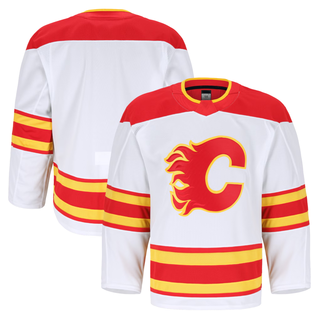 Pkot C.Flames White Away Authentic Pro Jerseys