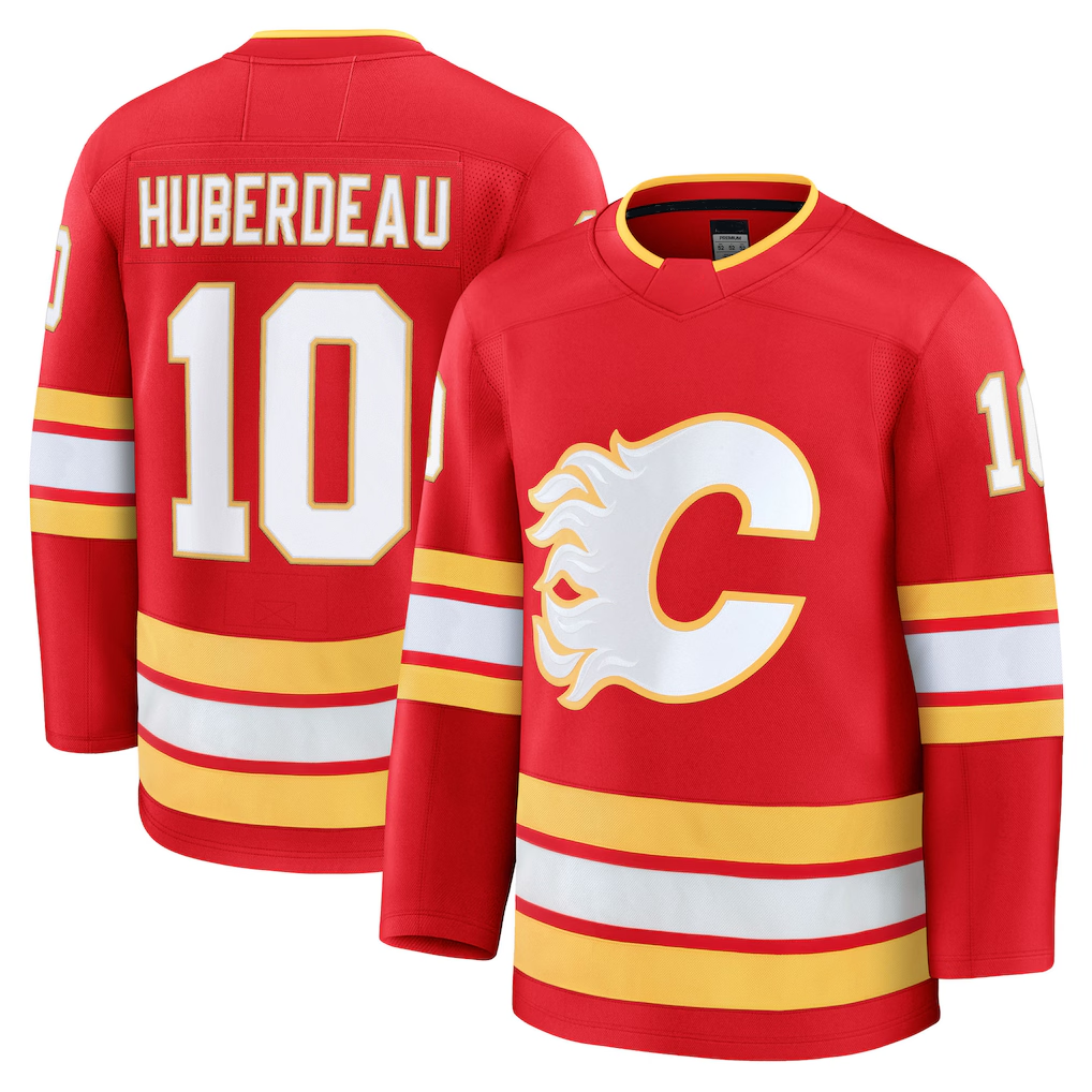 Pkot C.Flames #10 Jonathan Huberdeau Red Home Breakaway Player Jerseys