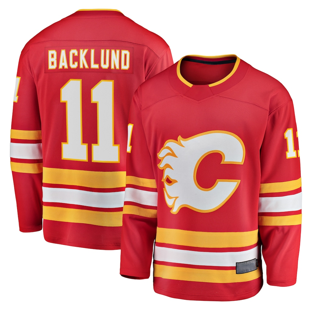 Pkot C.Flames #11 Mikael Backlund Red Home Breakaway Player Jerseys