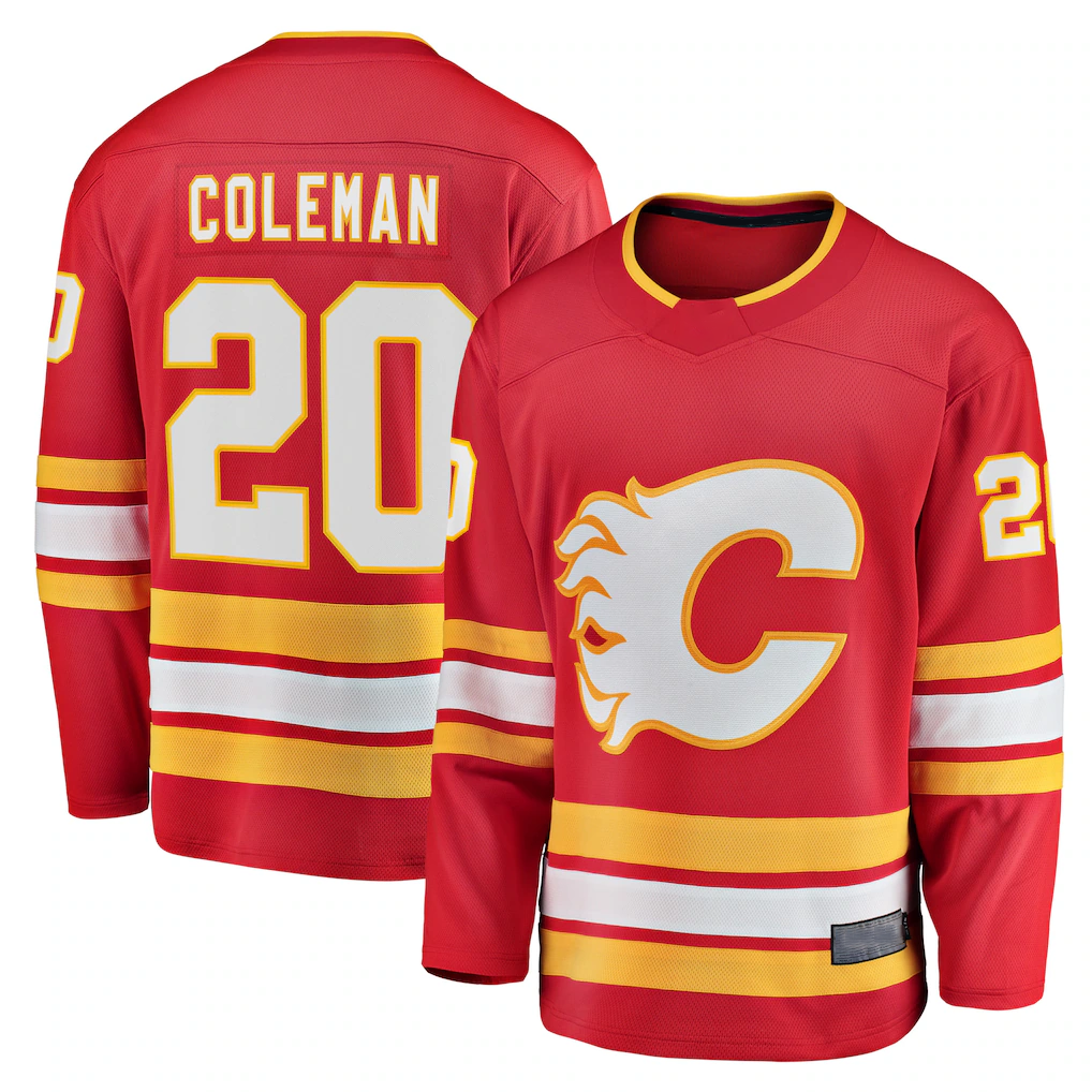Pkot C.Flames #20 Blake Coleman Red Home Breakaway Player Jerseys