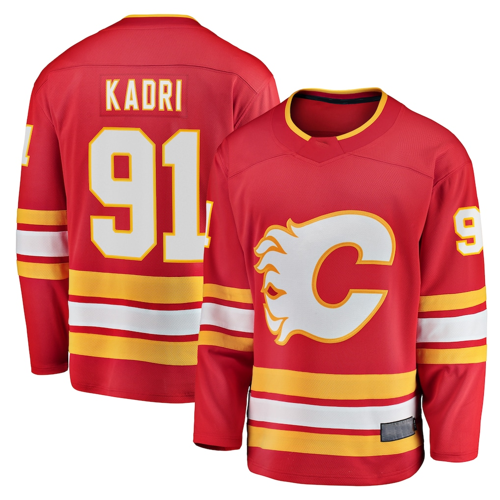 Pkot C.Flames #91 Nazem Kadri Red Home Breakaway Player Jerseys