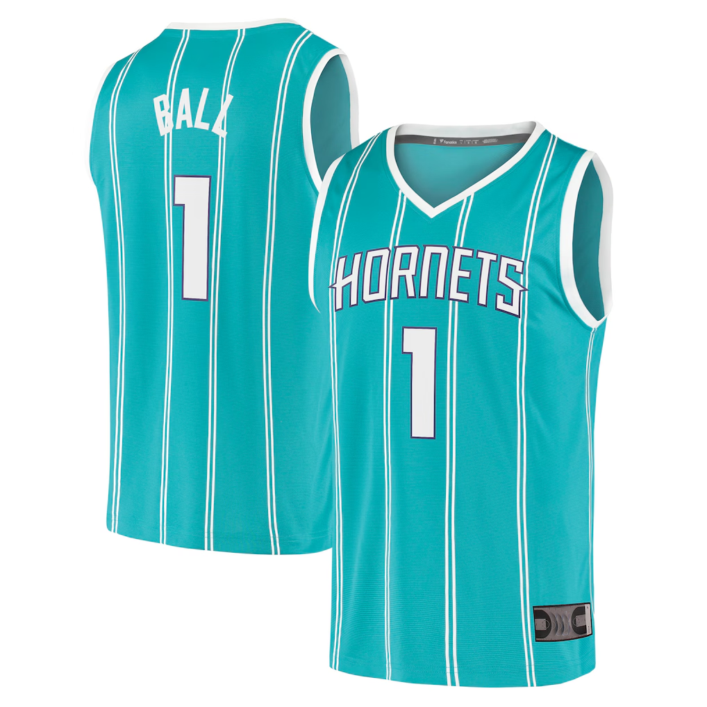 Pkot C.Hornets #1 LaMelo Ball Teal Fast Break Replica Jerseys - Icon Edition