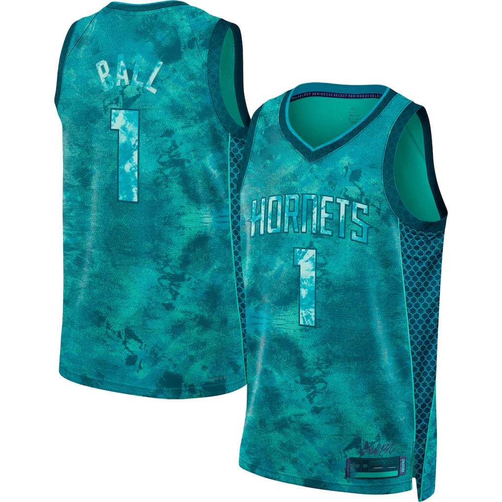 Pkot C.Hornets #1  LaMelo Ball  Teal Select Series Swingman Jerseys