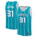 Pkot C.Hornets #31 Tidjane Salaun Teal 2024  Draft Fast Break Player Jerseys - Icon Edition