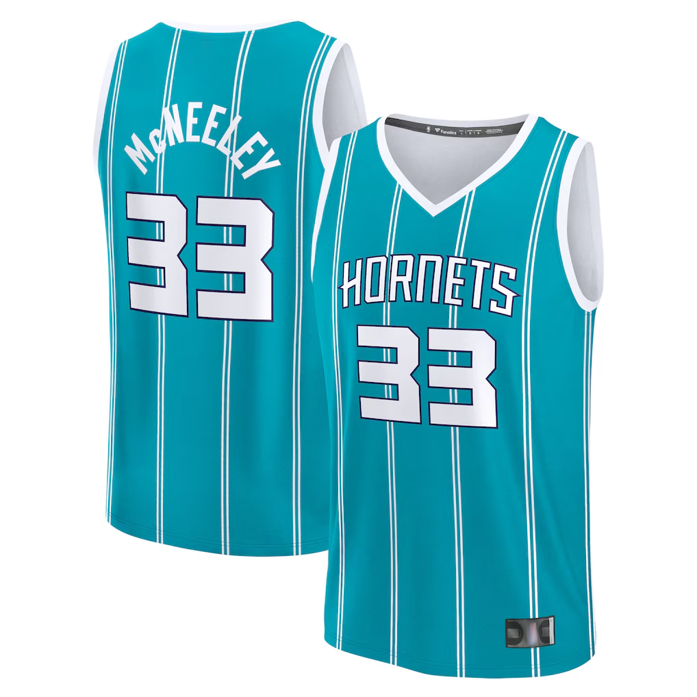 Pkot C.Hornets #33 Liam McNeeley Teal Fast Break Replica Jerseys - Icon Edition