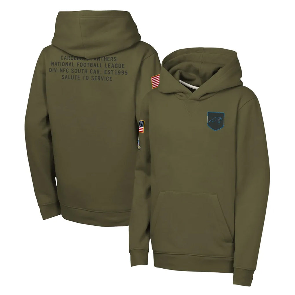 Pkot C.Panthers Olive Salute to Service Hoodies Game Blank Player Stitched Jerseys