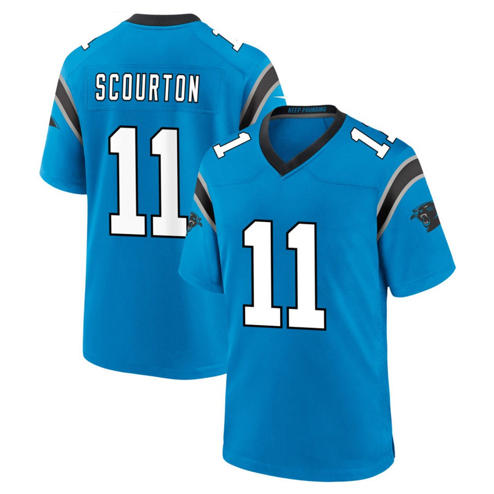 Pkot C.Panthers #11 Nic Scourton Player Blue Home Game Stitched Jerseys