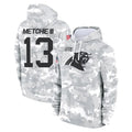 Pkot C.Panthers #13 John Metchie III Player Arctic Camo Salute to Service Pullover Hoodies Limited Game Stitched Jerseys