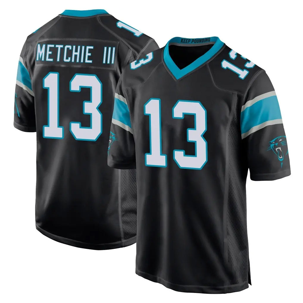 Pkot C.Panthers #13 John Metchie III Player Black Home Game Stitched Jerseys