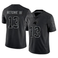 Pkot C.Panthers #13 John Metchie III Player Black Limited Reflective Game Stitched Jerseys