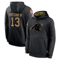 Pkot C.Panthers #13 John Metchie III Player Black Salute to Service Pullover Hoodies Limited Game Stitched Jerseys