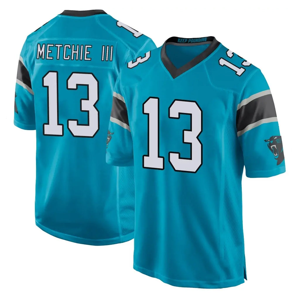 Pkot C.Panthers #13 John Metchie III Player Blue Game Stitched Jerseys