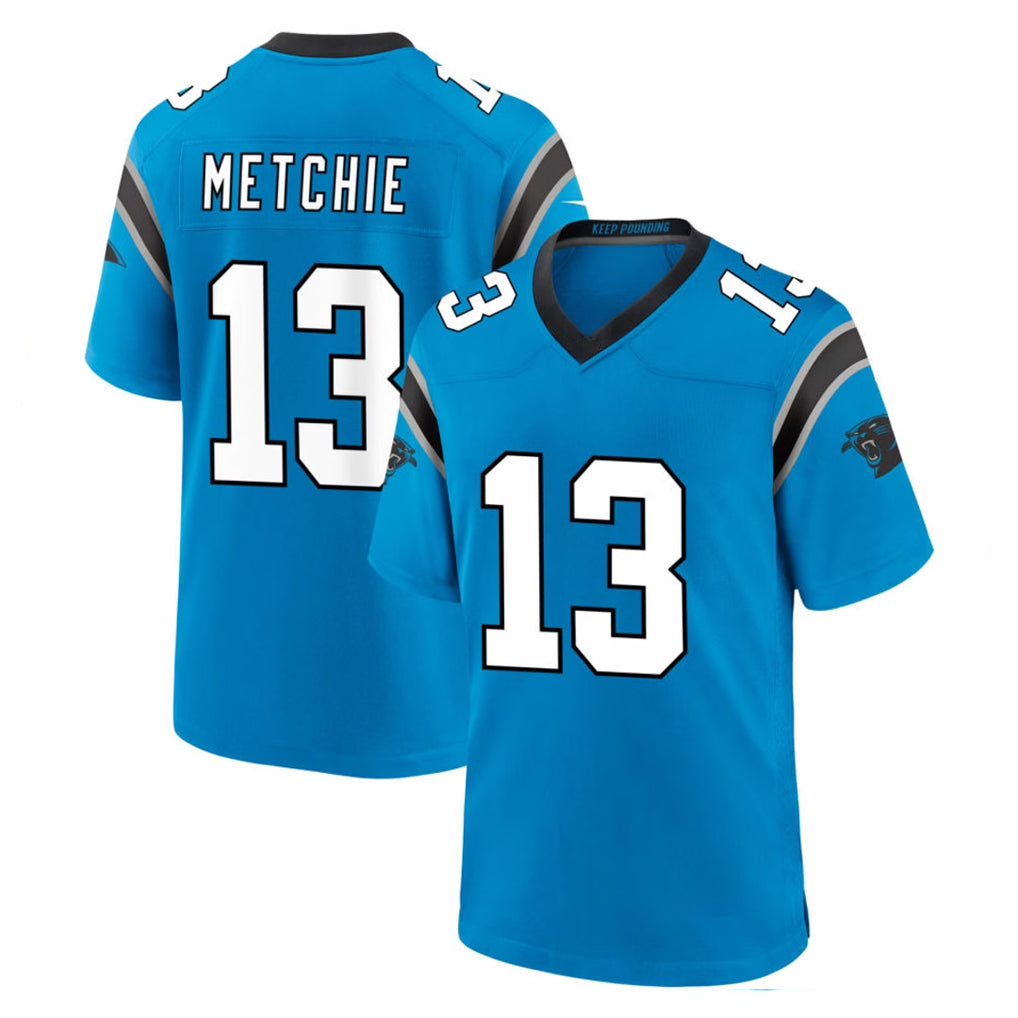 Pkot C.Panthers #13 John Metchie III Player Blue Home Game Stitched Jerseys
