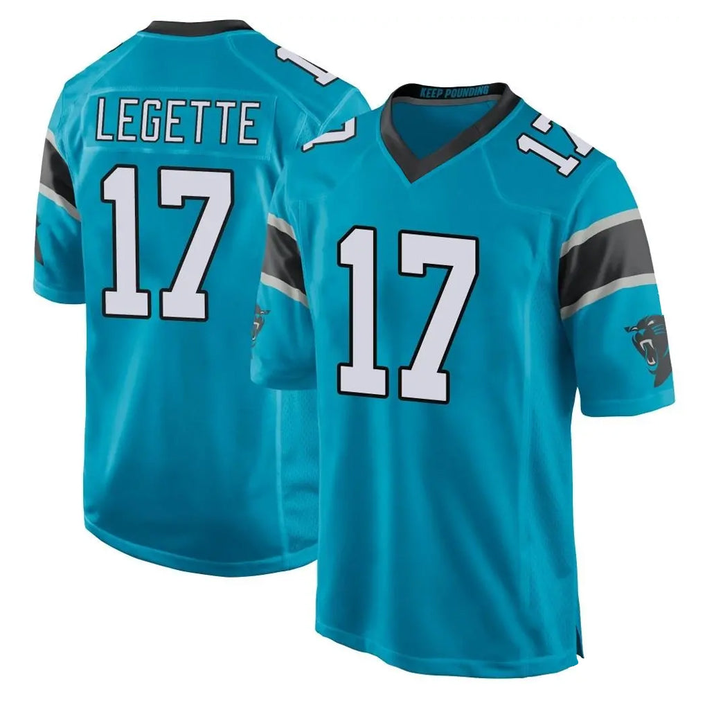 Pkot C.Panthers #17 Xavier Legette Player Blue Game Stitched Jerseys
