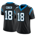 Pkot C.Panthers #18 Jalen Coker Player Black Vapor F.U.S.E. Limited Home Game Stitched Jerseys