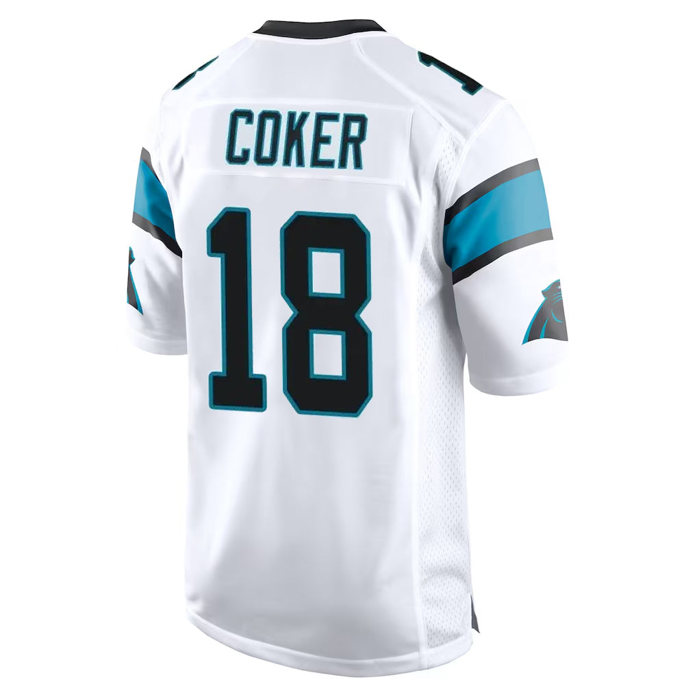 Pkot C.Panthers #18 Jalen Coker Player White Game Stitched Jerseys