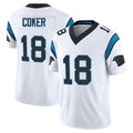 Pkot C.Panthers #18 Jalen Coker Player White Vapor F.U.S.E. Limited Home Game Stitched Jerseys