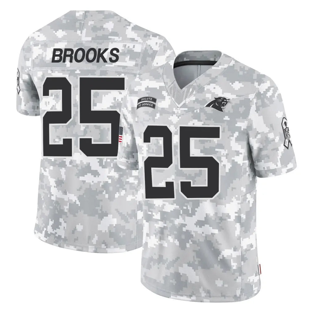 Pkot C.Panthers #25 Jonathon Brooks Player Arctic Camo Salute to Service Limited Game Stitched Jerseys