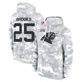 Pkot C.Panthers #25 Jonathon Brooks Player Arctic Camo Salute to Service Pullover Hoodies Limited Game Stitched Jerseys