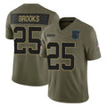 Pkot C.Panthers #25 Jonathon Brooks Player Olive 2025 Salute to Service Limited Game Stitched Jerseys
