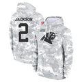 Pkot C.Panthers #2 Michael Jackson Player Arctic Camo Salute to Service Pullover Hoodies Limited Game Stitched Jerseys