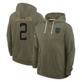 Pkot C.Panthers #2 Michael Jackson Player Olive Salute to Service Hoodies Game Stitched Jerseys