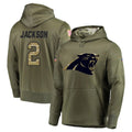 Pkot C.Panthers #2 Michael Jackson Player Olive Salute to Service Hoodies Stitched Jerseys