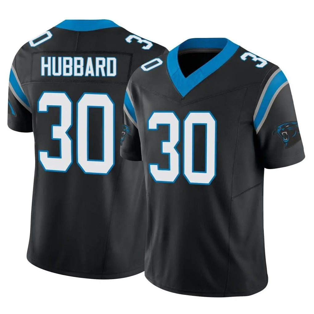 Pkot C.Panthers #30 Chuba Hubbard Player Black Vapor F.U.S.E. Limited Home Game Stitched Jerseys