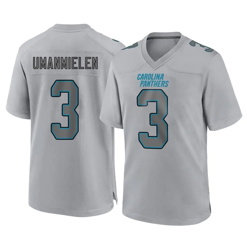 Pkot C.Panthers #3 Princely Umanmielen Player Gray Atmosphere Fashion Game Stitched Jerseys