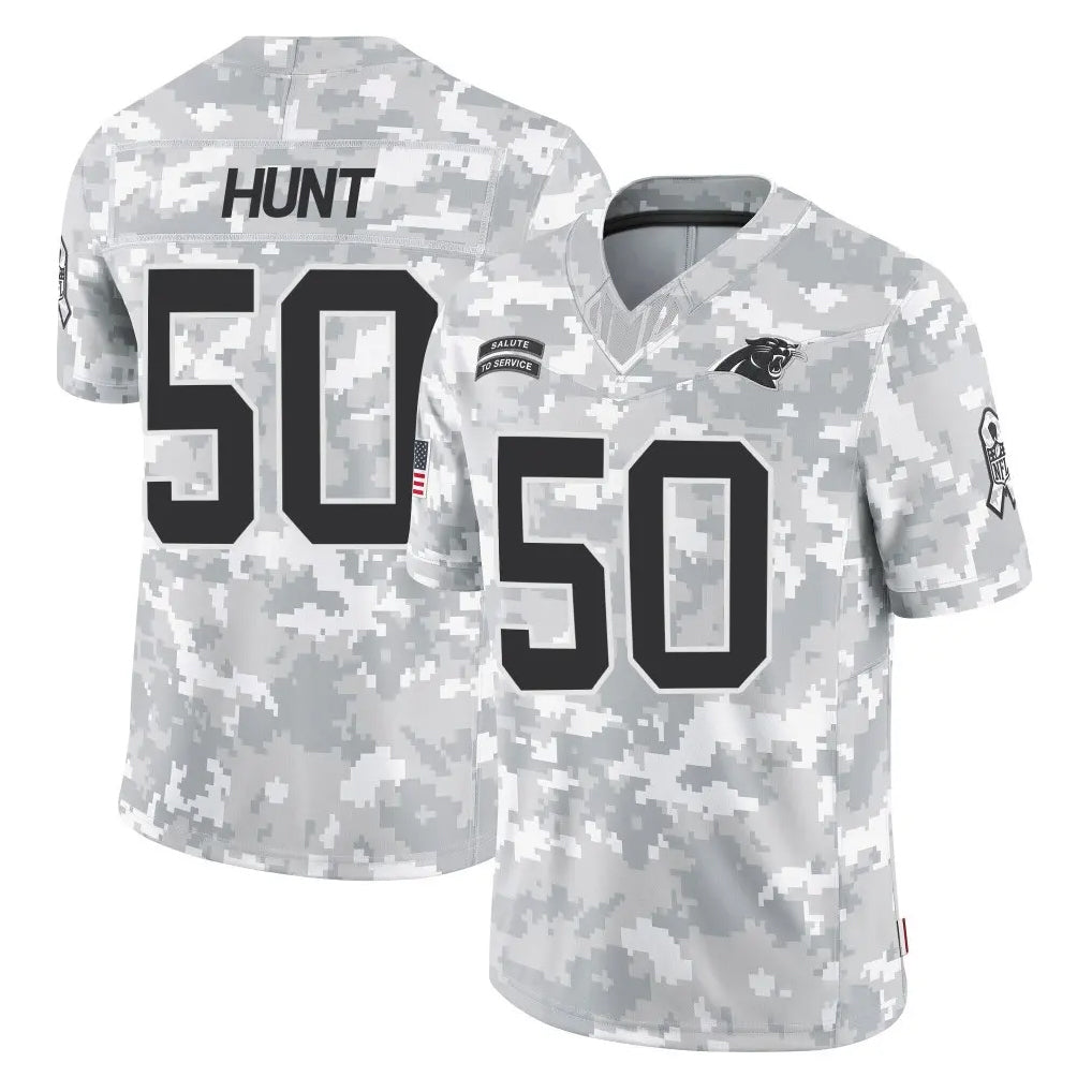 Pkot C.Panthers #50 Robert Hunt Player Arctic Camo Salute to Service Limited Game Stitched Jerseys