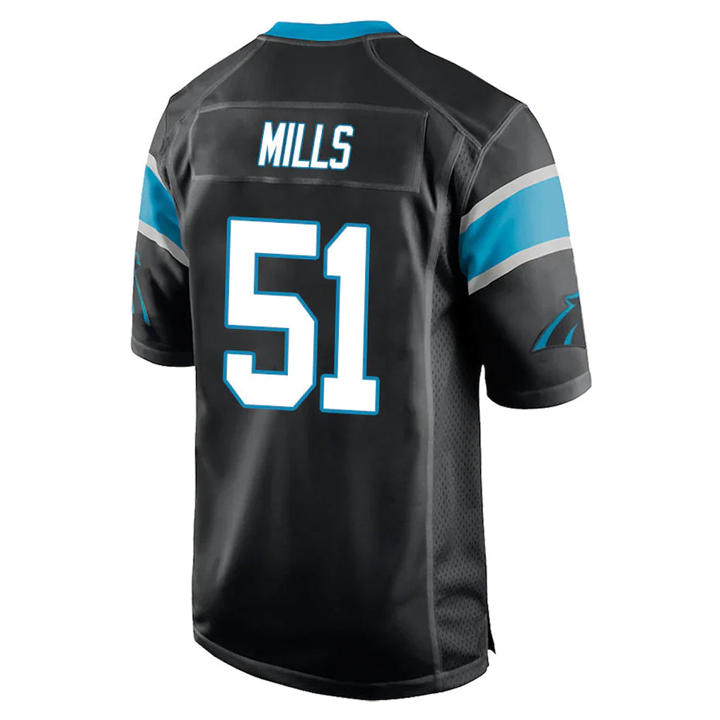 Pkot C.Panthers #51 Sam Mills Player Black Game Stitched Jerseys