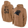 Pkot C.Panthers #51 Sam Mills Player Brown Salute to Service Hoodies Limited Stitched Jerseys