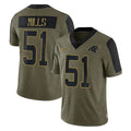 Pkot C.Panthers #51 Sam Mills Player Olive Salute to Service Limited Game Stitched Jerseys