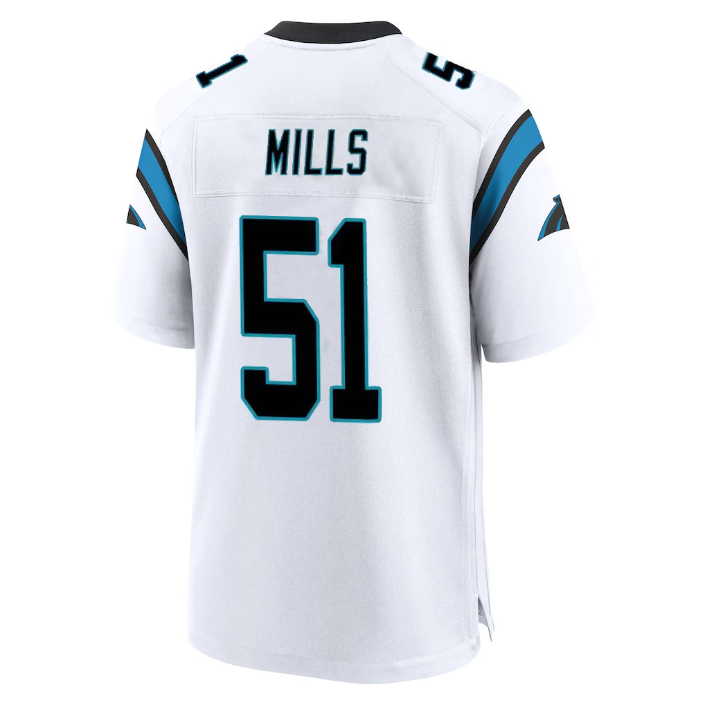 Pkot C.Panthers #51 Sam Mills Player White Home Game Stitched Jerseys