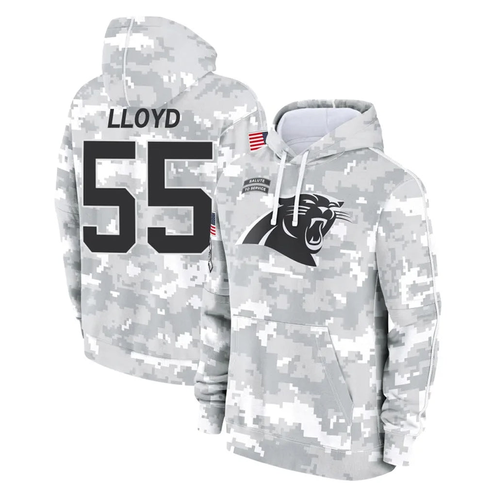 Pkot C.Panthers #55 Devin Lloyd Player Arctic Camo Salute to Service Pullover Hoodies Limited Game Stitched Jerseys