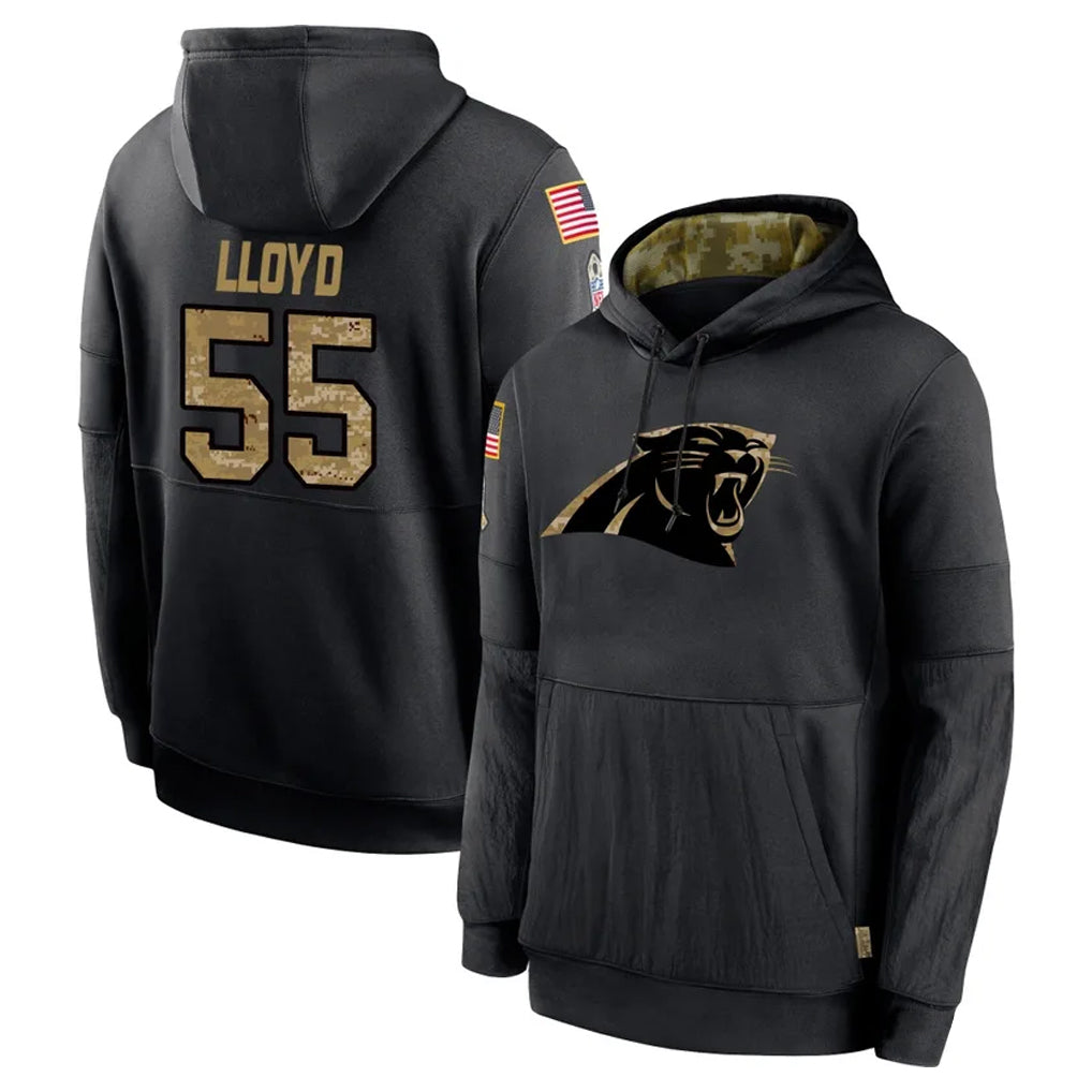 Pkot C.Panthers #55 Devin Lloyd Player Black Salute to Service Pullover Hoodies Limited Game Stitched Jerseys