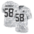 Pkot C.Panthers #58 Bobby Okereke Player Arctic Camo Salute to Service Limited Game Stitched Jerseys