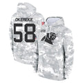 Pkot C.Panthers #58 Bobby Okereke Player Arctic Camo Salute to Service Pullover Hoodies Limited Game Stitched Jerseys